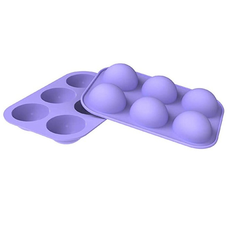 Khuôn Silicone Làm Bánh 6 Ngăn Hình Bán Cầu