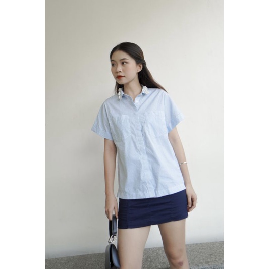 Áo somi sọc có bigsize hàng lỗi