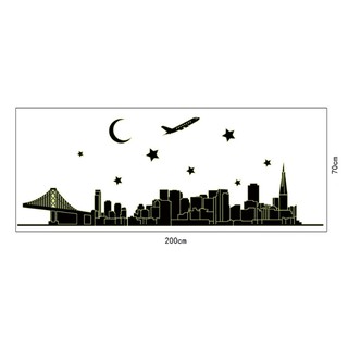 Decal trang trí Thành Phố Trăng Sao - Dạ Quang