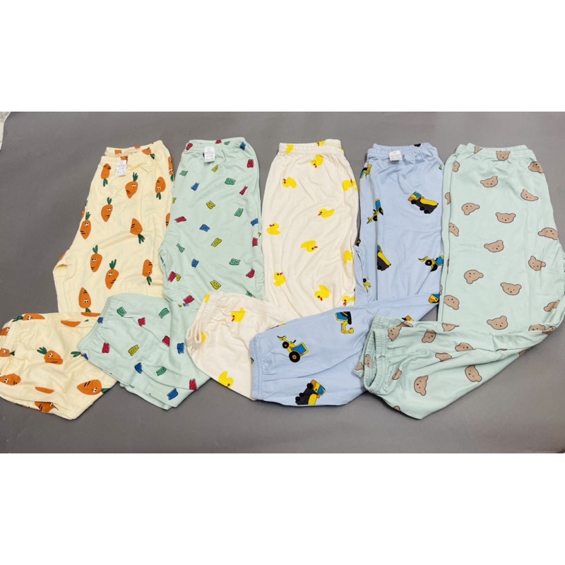 (120)Quần ngủ cotton dài lẻ mặc nhà thu đông xuất Hàn dư xịn nhiều mẫu cho bé trai bé gái size 18-22kg