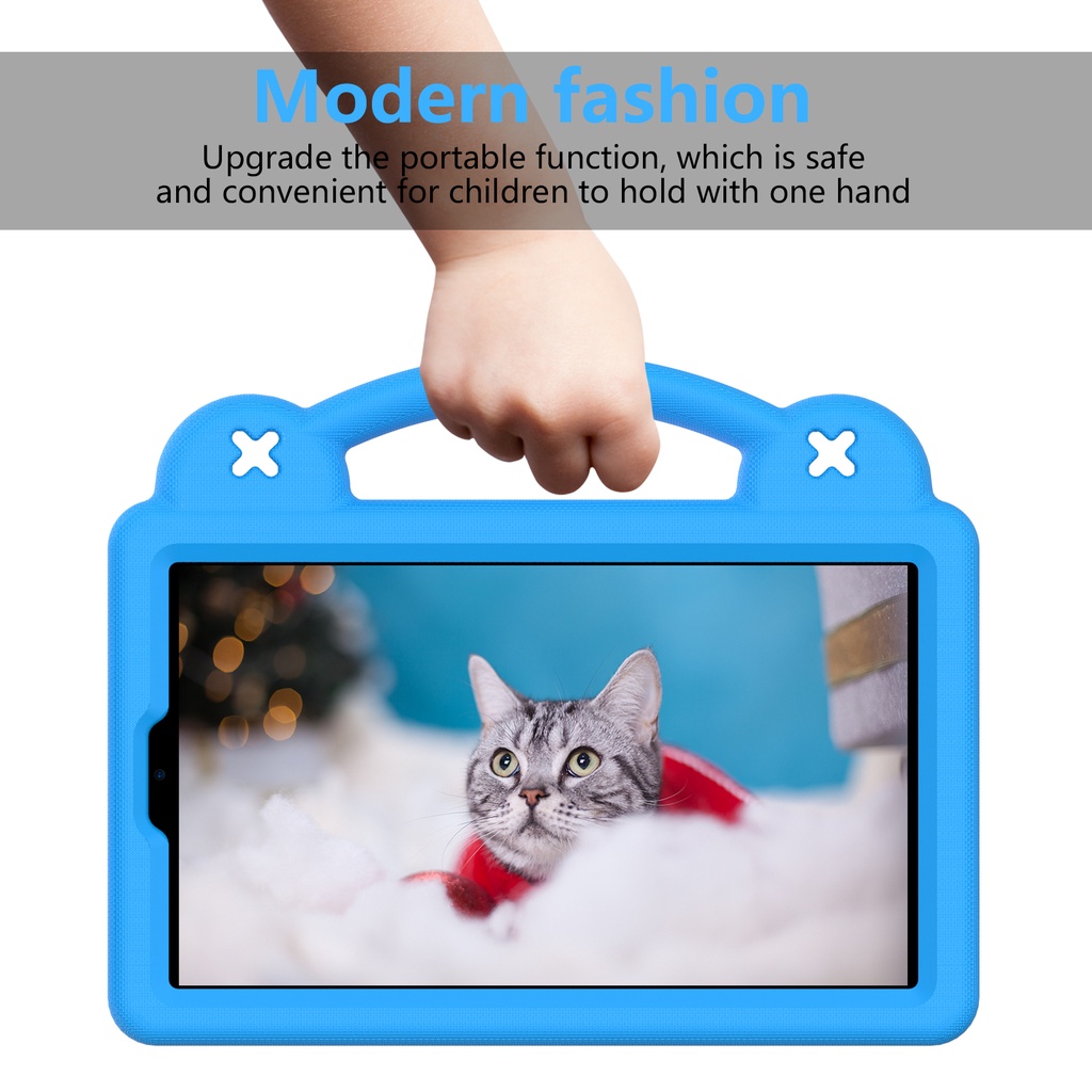 For Samsung Galaxy Tab A7 Lite 8.7 2021 SM-T220 T225 10.4 inch SM-T500 T505 T507 Cute Cartoon Pattern Kids Shockproof EVA Stand Case With Hand Holder Tablet Cover