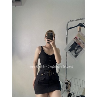 Set áo len 2 dây kèm cardigan ( kèm ảnh thật )