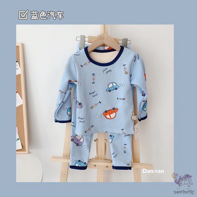 Bộ Đồ Ngủ Dài Tay Họa Tiết Hoạt Hình Cho Bé