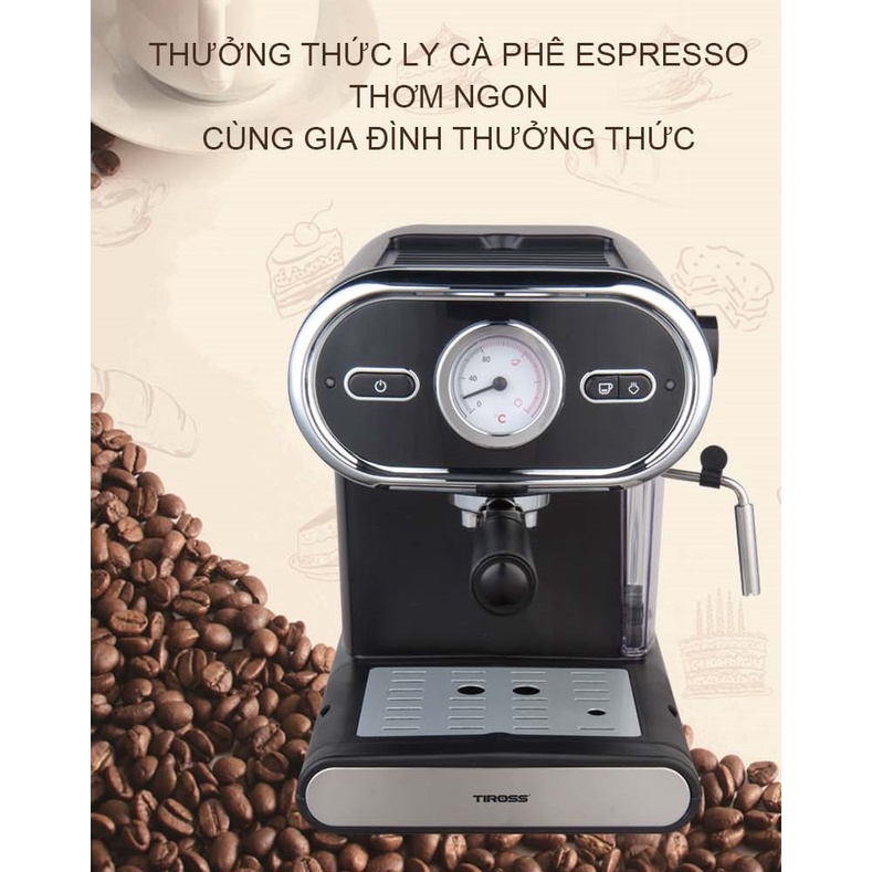 Máy Pha Cà Phê Espresso Tiross TS6211 – Phân Phối Chính Hãng – Bảo Hành 12 Tháng