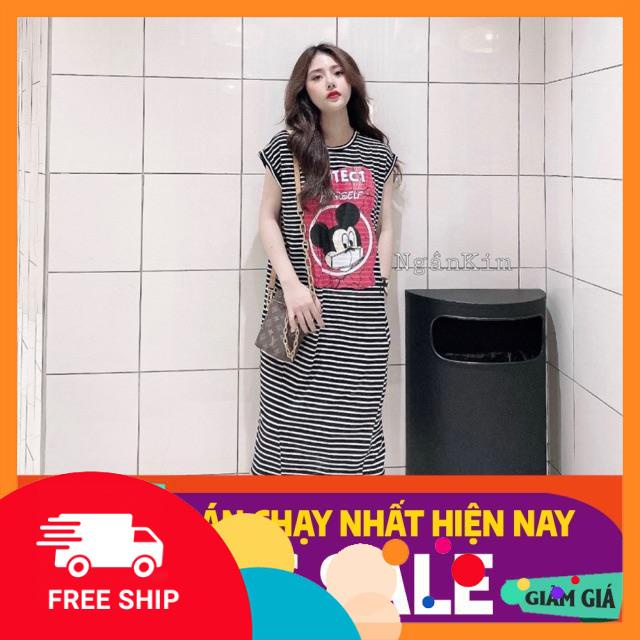 Váy xuông chuột protect - Đầm xuông from rộng dáng dài
