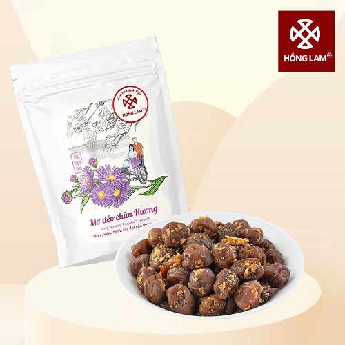 Ô Mai (Xí Muội) Mơ Dẻo Chùa Hương Hồng Lam - Vị Chua Ngọt Dẻo Gừng - 80g/Gói