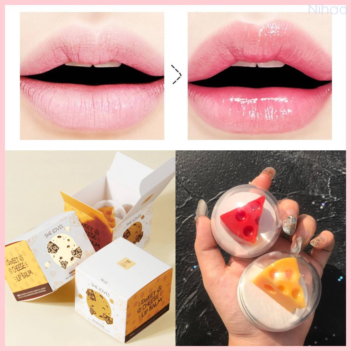 Son dưỡng môi chống nứt nẻ She Loves thiết kế hình viên phô mai đáng yêu | BigBuy360 - bigbuy360.vn