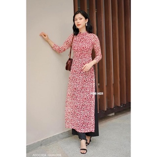 Áo dài cúc hoạ mi - 4 tà - Đủ size