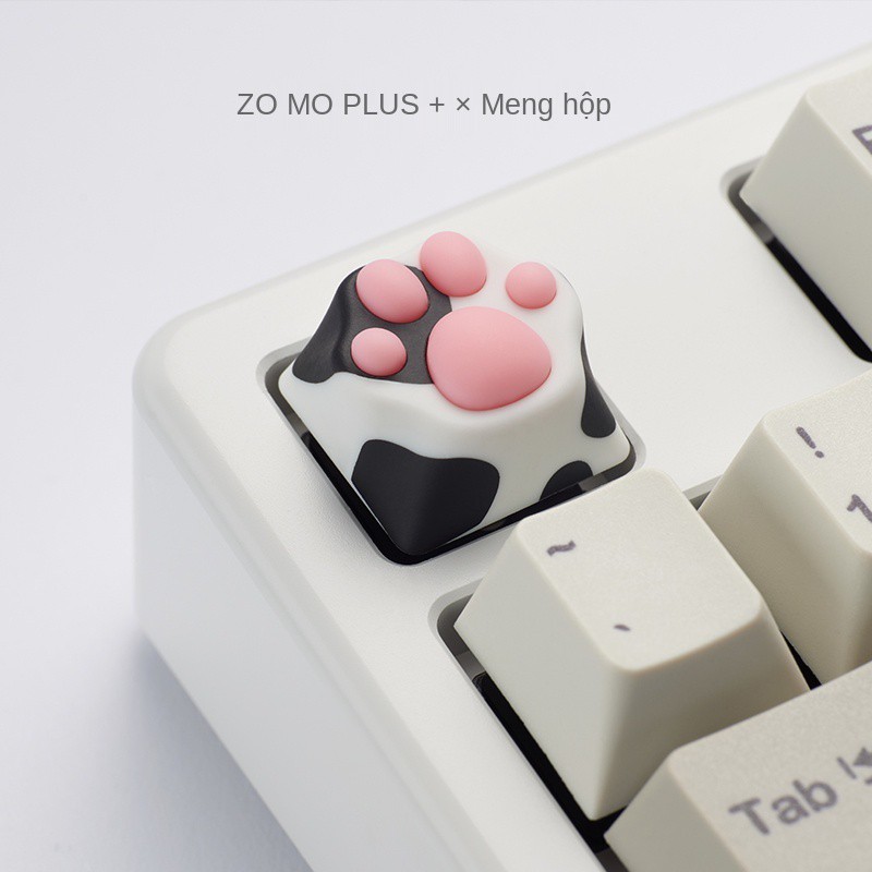 ☁□ZOMO x B ga dễ thương hộp nhiều màu dễ thương zomo mèo vuốt keycap bàn phím cơ ABS keycap silicone