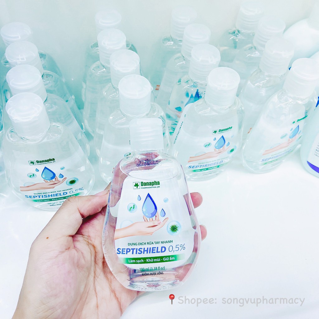 Nước rửa tay khô Septishield 0,5% Danapha 100ml | BigBuy360 - bigbuy360.vn