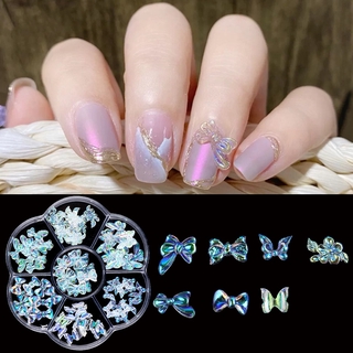 1 Hộp Phụ Kiện Trang Trí Móng Tay Hình Bướm 3D