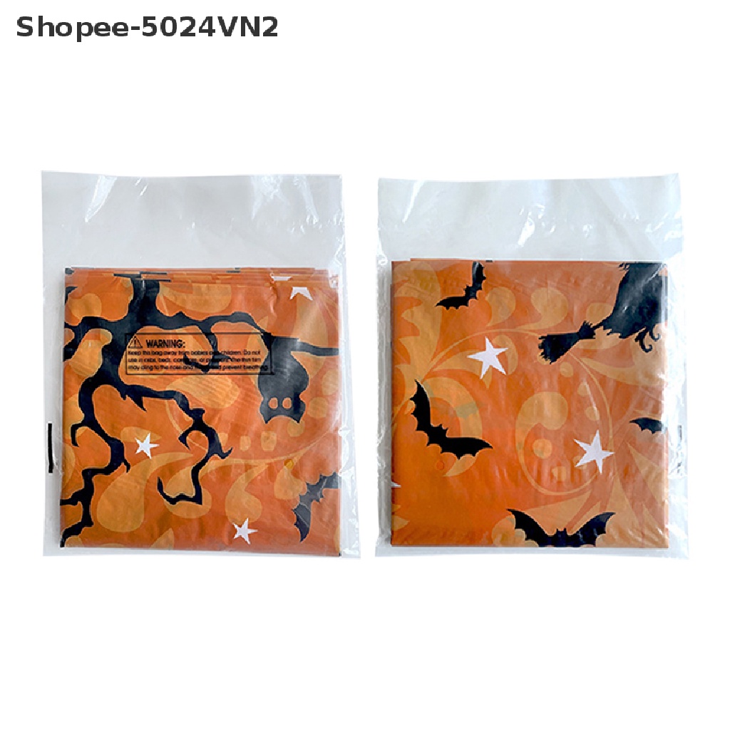 Khăn Trải Bàn Hình Chữ Nhật Bằng Nhựa Chống Nước Dùng Một Lần Phong Cách Halloween