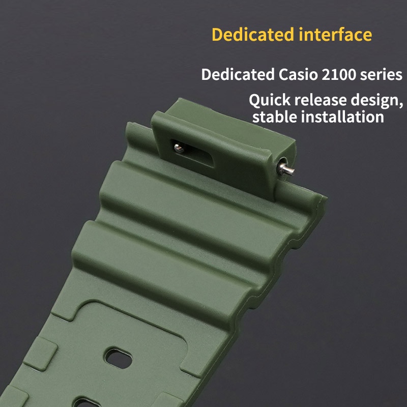 Dây Đeo Thay Thế Bằng Cao Su Silicon Chống Thấm Nước Cho Đồng Hồ Casioak G Shock GA 2100 2110
