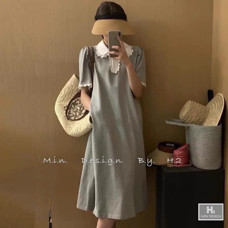 Đầm dáng suông cổ Polo phong cách retro siêu xinh