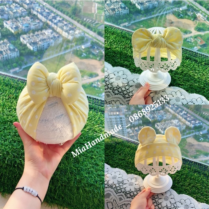 MŨ TURBAN CHO BÉ RẺ ĐẸP CHẤT COTTON MỀM MỊN