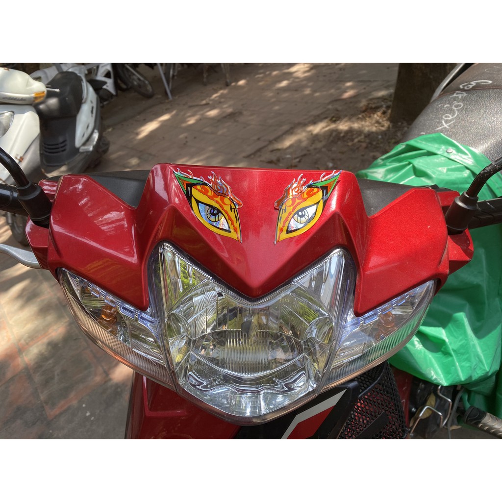 Tem dán decal mắt thần trang trí xe Wave, Blade, RSX (mắt mèo, mắt cú)