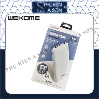 (FREESHIP TOÀN QUỐC TỪ 50K) Pin Dự Phòng, Sạc Dự Phòng WK DESIGN WP-075 10.000mAh Chính Hãng