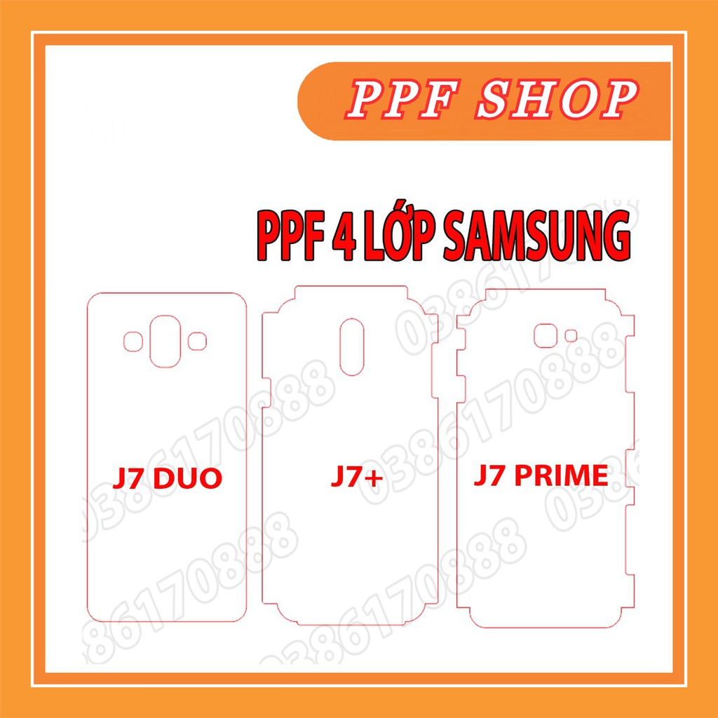 [NHÁM + TRONG]Dán lưng PPF 4 lớp chống va đập cho SAMSUNG J7 DUO / J7+ / J7 PRIME