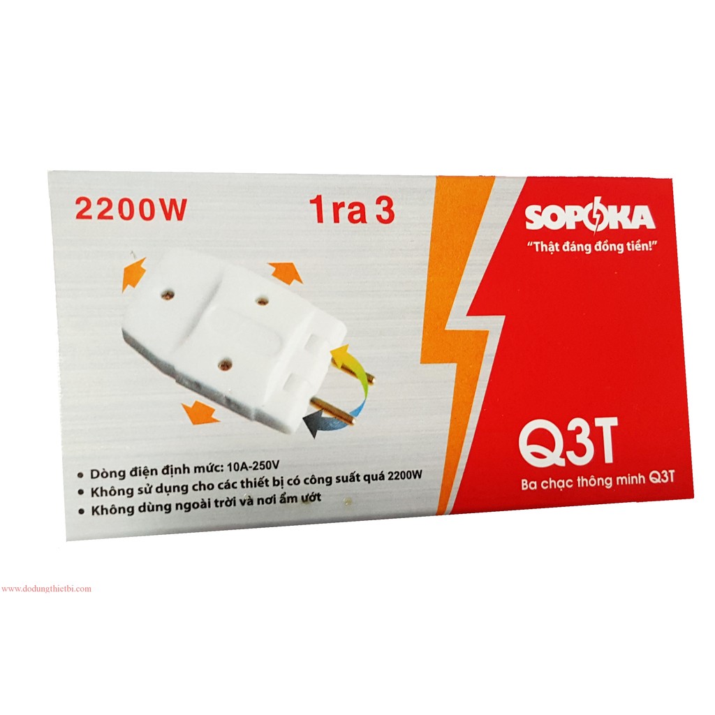 Đầu Nối Chia 3 Siêu Gọn SOPOKA Q3T