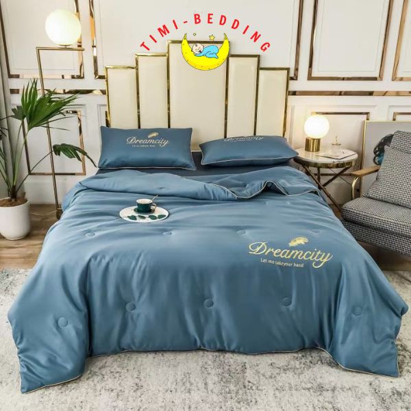Bô chăn ga gối dreamcity home phi lụa chăn trần cao cấp, sang trọng, mềm mại và mái mẻ – Timibedding