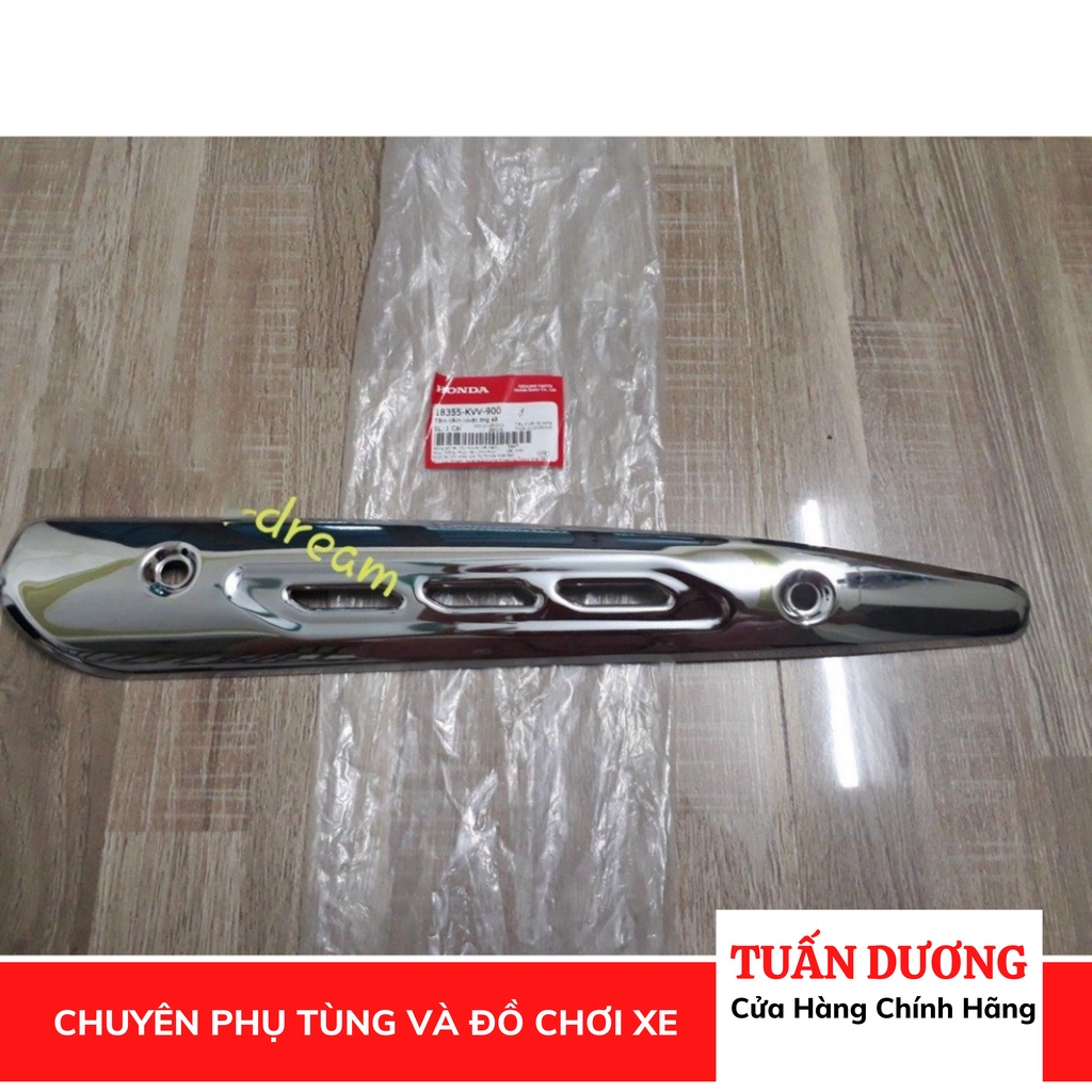 Ốp thân pô DREAM Việt zin chính hãng honda Việt Nam - chống bỏng pô lắp cho các đời supper dream 2007 đến 2013