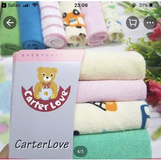 ( Hàng mới) Sét 8 khăn mặt Carter Love đẹp cho bé