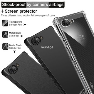 IMAK TPU Silicone Back Cover For BlackBerry Key2 KeyTwo Case+Screen protector