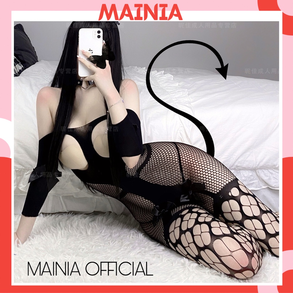 Bộ Đồ Ngủ Lưới Ôm Body Liền Thân Hở Đáy Siêu Gợi Cảm Mainia Shoo