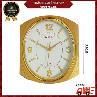 [VÀNG ĐỒNG CỰC ĐẸP] Đồng hồ treo tường kiểu mới cực đẹp - Bảo hành 12 tháng