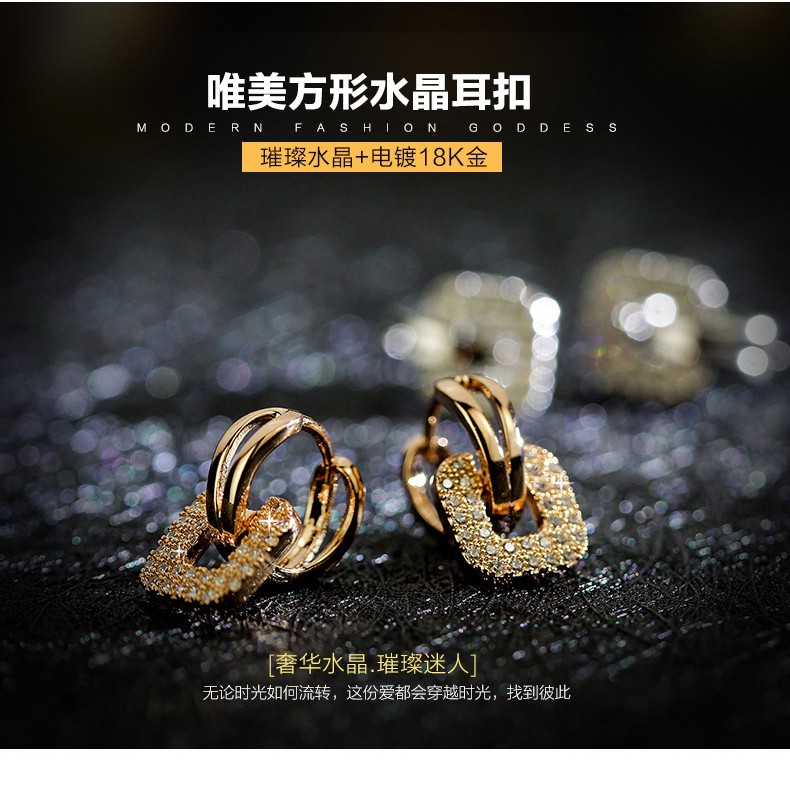 Khuyên Tai Nữ Mạ Vàng Thời Trang Hàn