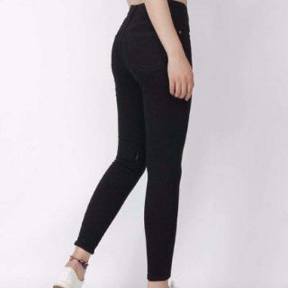 Quần jeans đen nữ co giãn size lưng cao