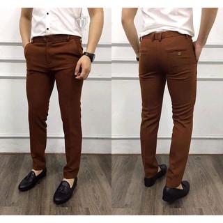 quần tây âu công sở màu nâu