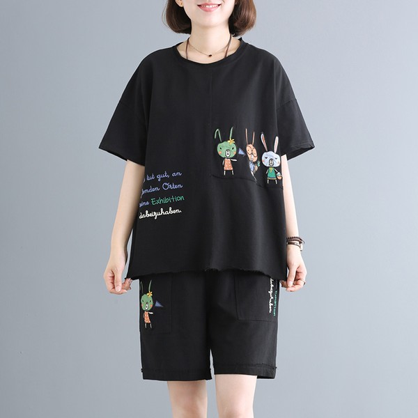 Đồ Bộ Nữ Mặc Nhà - MayLinh shop - Bộ Ngủ Chất Cotton Mát Lạnh Siêu Cute - In Hình ...