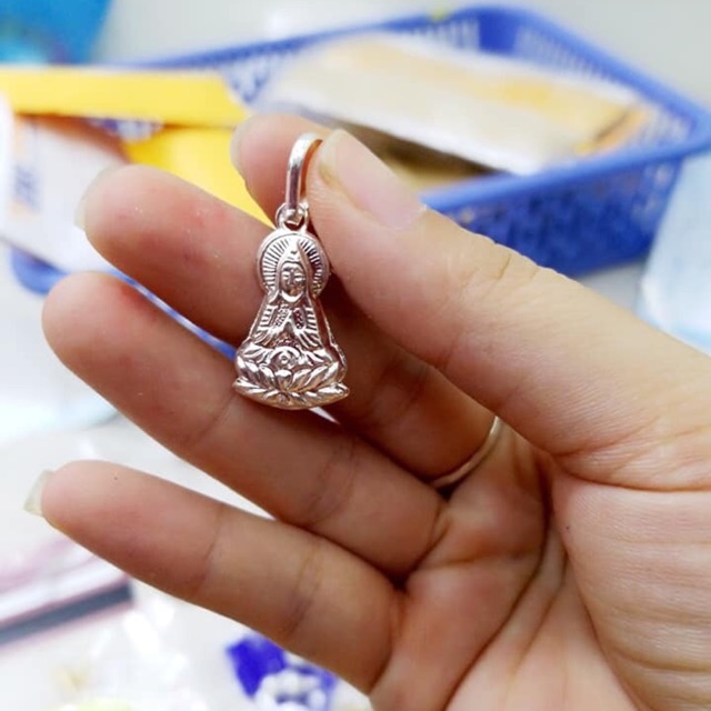 Mặt phật quan âm bồ tát chuẩn bạc ta-THJ SILVER