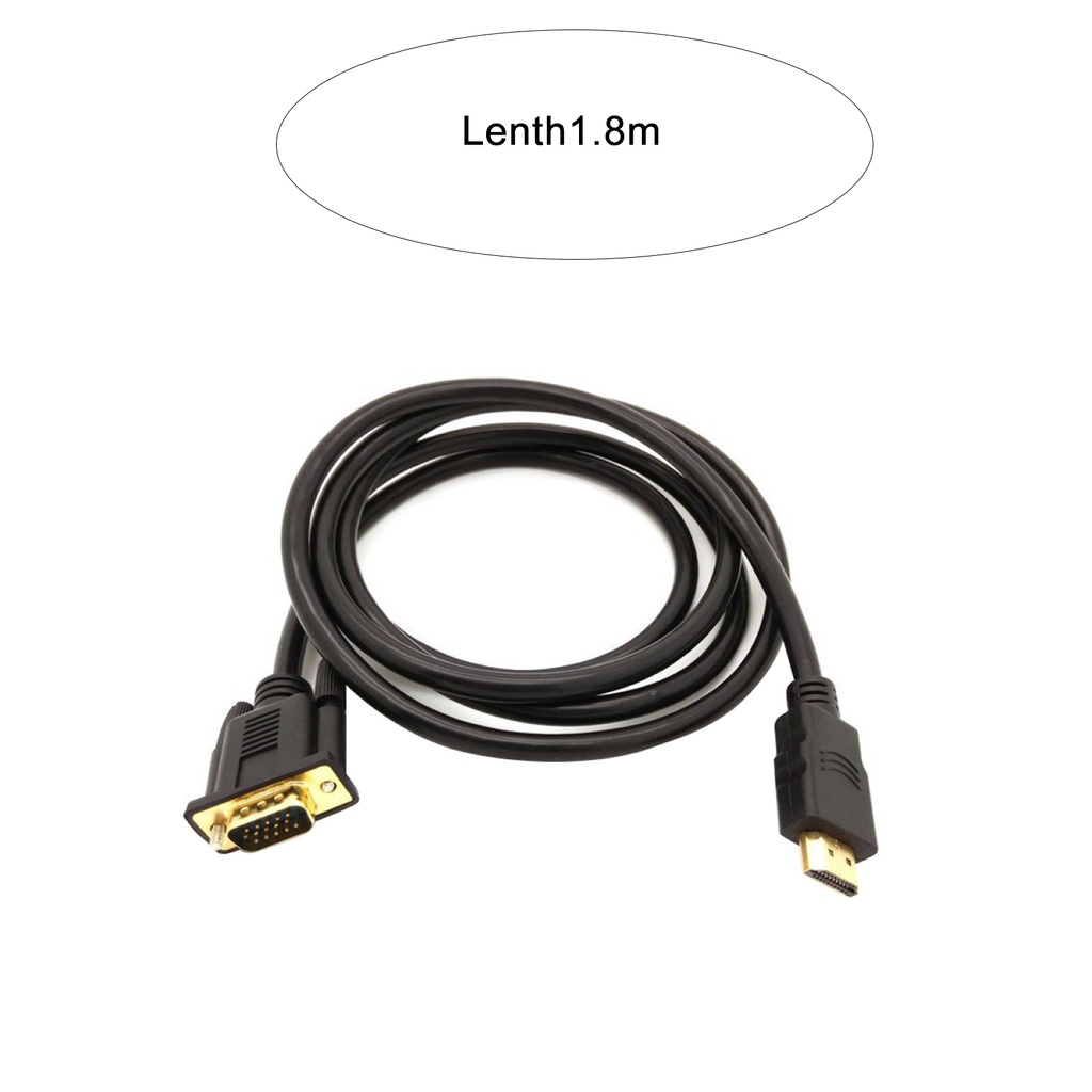 Dây Cáp Chuyển Đổi 1.8m 1080p Hdmi Sang Vga Cho Pc Dvd Hdtv