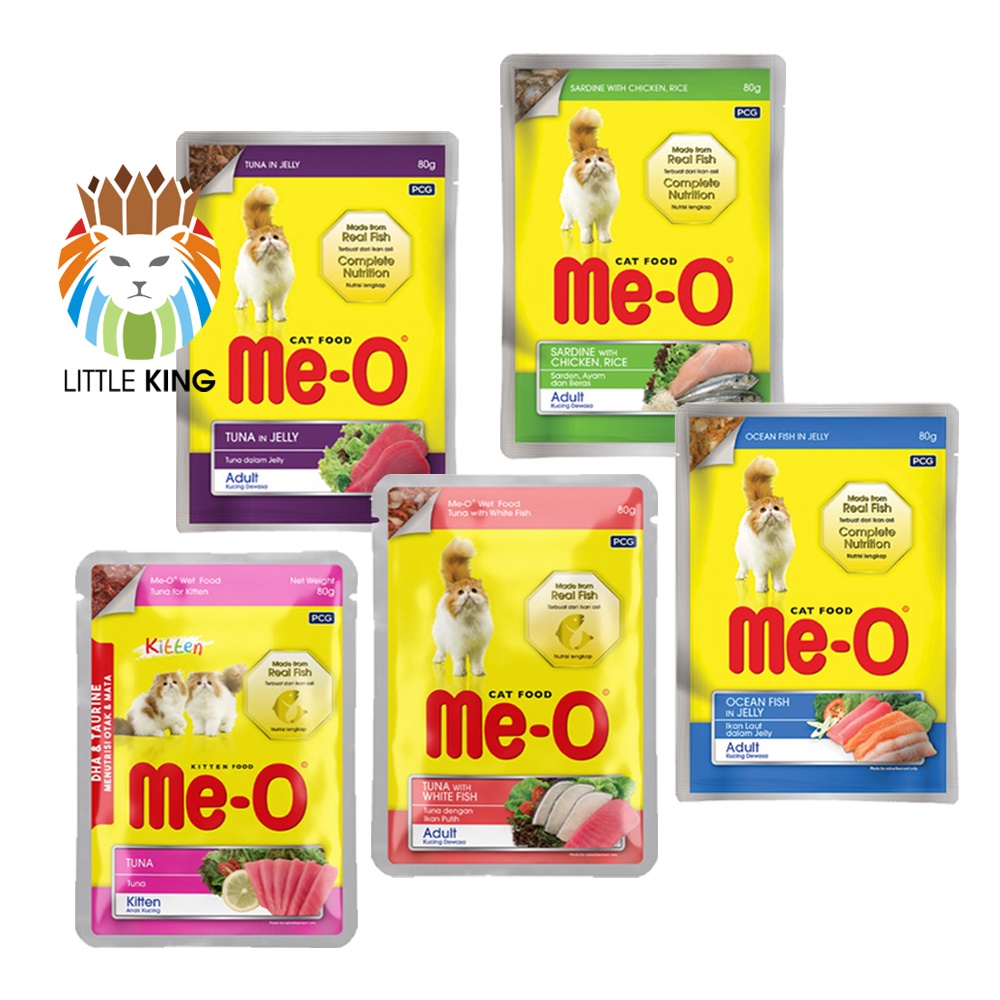 Pate mèo Me-o 80g, thức ăn dinh dưỡng, súp cho mèo con, mèo lớn đầy đủ dinh dưỡng Little King pet shop