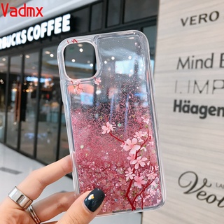 Ốp Điện Thoại Phối Kim Tuyến Nước Họa Tiết Hoa Cho iPhone 12 Mini 11 12 Pro Max X XR XS Max 7 8 6 Plus SE 2020