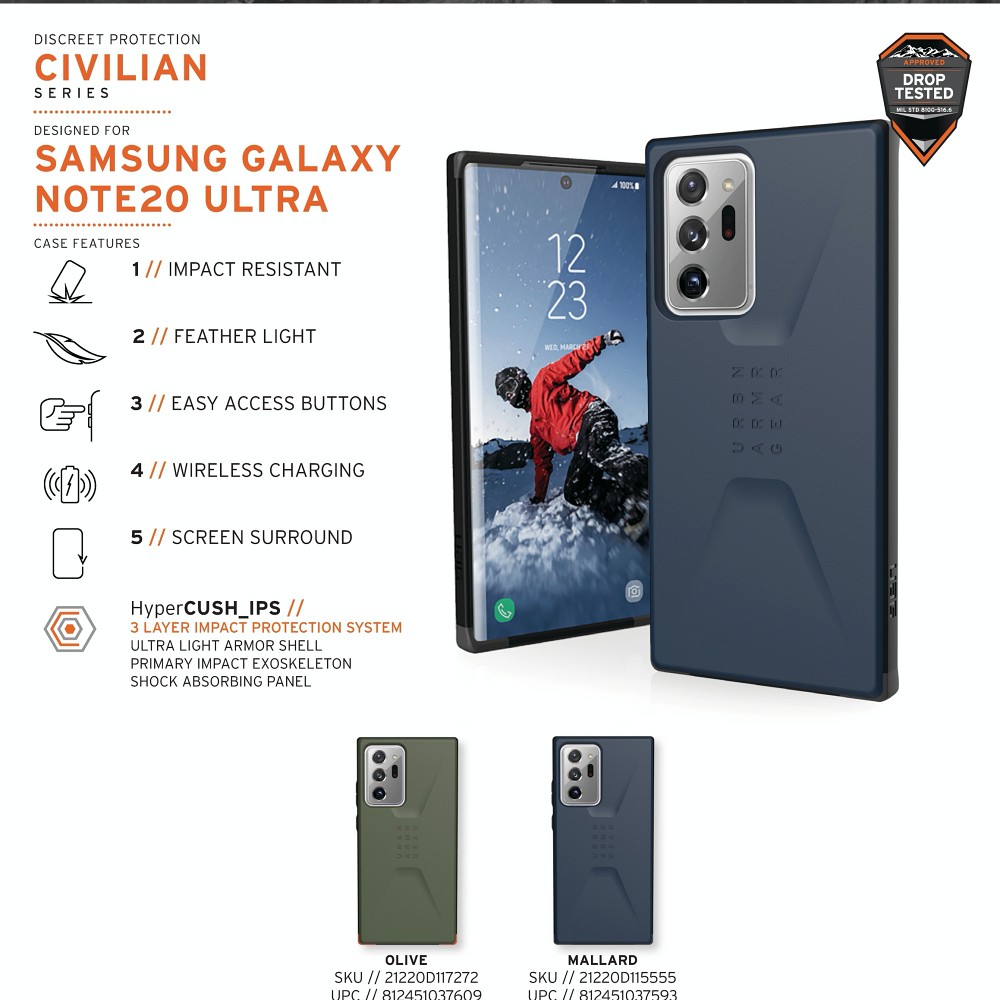 Ốp lưng UAG Civilian cho Samsung Galaxy Note 20 Ultra