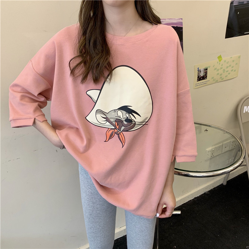 NRVP Áo Thun Nữ Form Rộng Tay Ngắn Thời Trang 2021