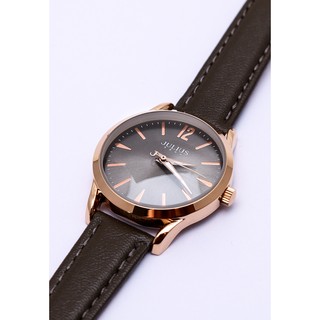 ĐỒNG HỒ NỮ JULIUS JA983 DÂY DA (XÁM NÂU)