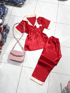 Đồ bộ pizama phi lụa mỏng mát mua nhiều giảm giá