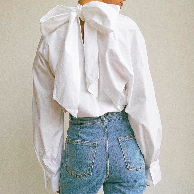 OTHER ME - Kanon bowknot shirt sơmi Kiểu Pháp buộc nơ | BigBuy360 - bigbuy360.vn