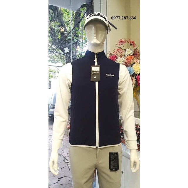 Áo gile golf nam Titleist gió giữ nhiệt siêu nhẹ trang phục thể thao cao cấp shop GOLF PRO AG012