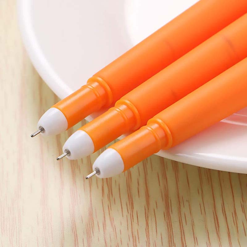 Bút Mực Gel Silicon Hình Củ Cà Rốt Cỡ Lớn Ngòi 0.5mm Mượt Mà