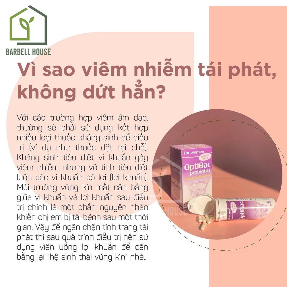Viên uống lợi khuẩn âm đạo  - ngăn ngừa viêm nhiễm, nấm ngứa, cân bằng độ PH, phòng bệnh phụ khoa