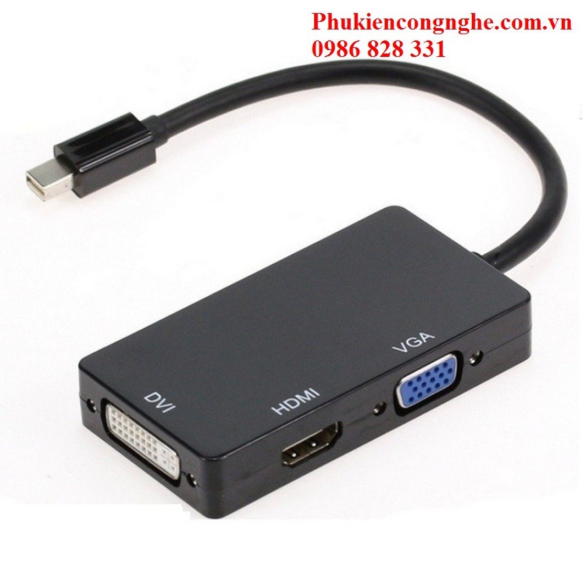 [Mã ELFLASH5 giảm 20K đơn 50K] CÁP CHUYỂN ĐỔI MINI DISPLAYPORT TO HDMI + VGA + DVI