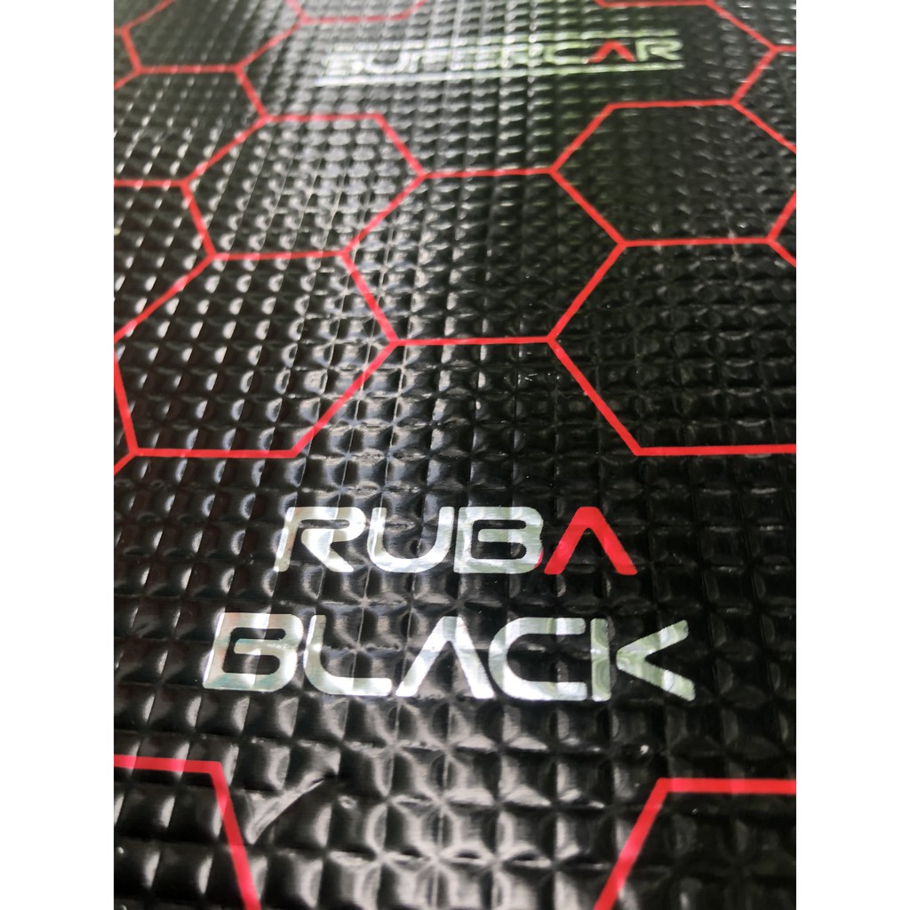 Cách âm chống ồn 2 lớp cho xe ô tô, xe hơi Ruba Black New thương hiệu Supercar từ Nga kích thước 800 x 460 x 2 mm