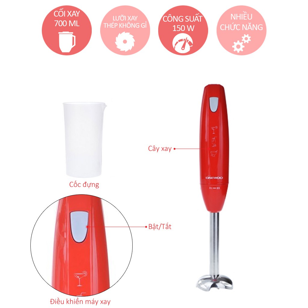 Máy xay cầm tay Daewoo DEB-JN200