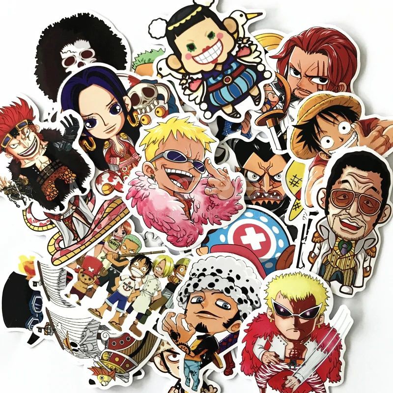Decal dán xe đạp trang trí các nhân vật hoạt hình sticker trong One Piece  MLH