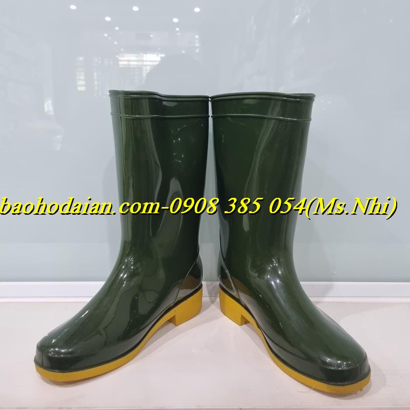 Ủng Nhựa/ Ủng công Nhân Thùy Dương- Màu Rêu Vàng - 284
